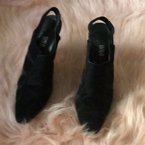 Black Suede sling back heels